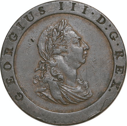 Cartwheel Twopence George III 1797 in VF Condition