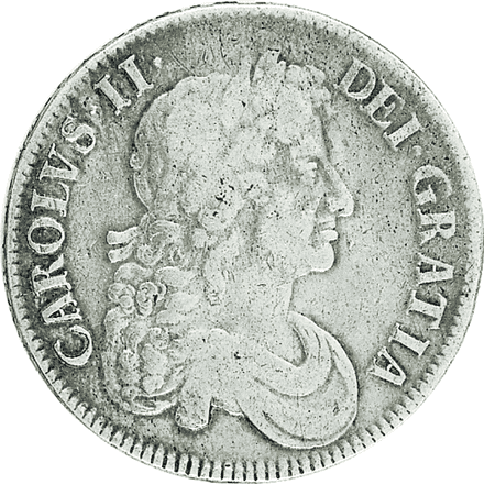 Charles II Silver Crown 1660-1685 in Fine Condition
