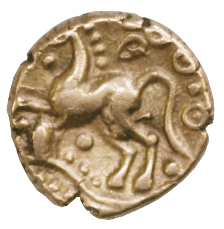 Dubnovellaunus Gold Celtic Quarter Stater 10 B.C. - A.D. 60