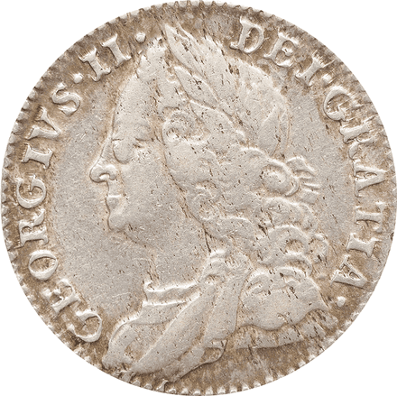George II Silver Sixpence 1757 - 1758