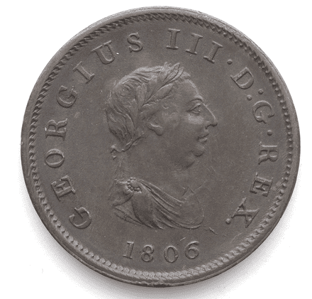 George III 1806/07 4th Issue Penny In VF Condition