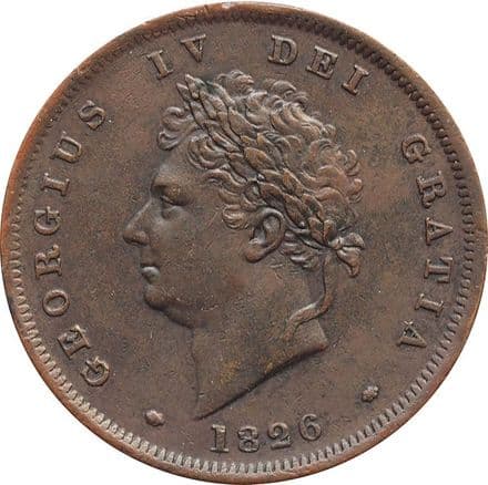 George IV 1826 2nd Issue Penny in very fine condition