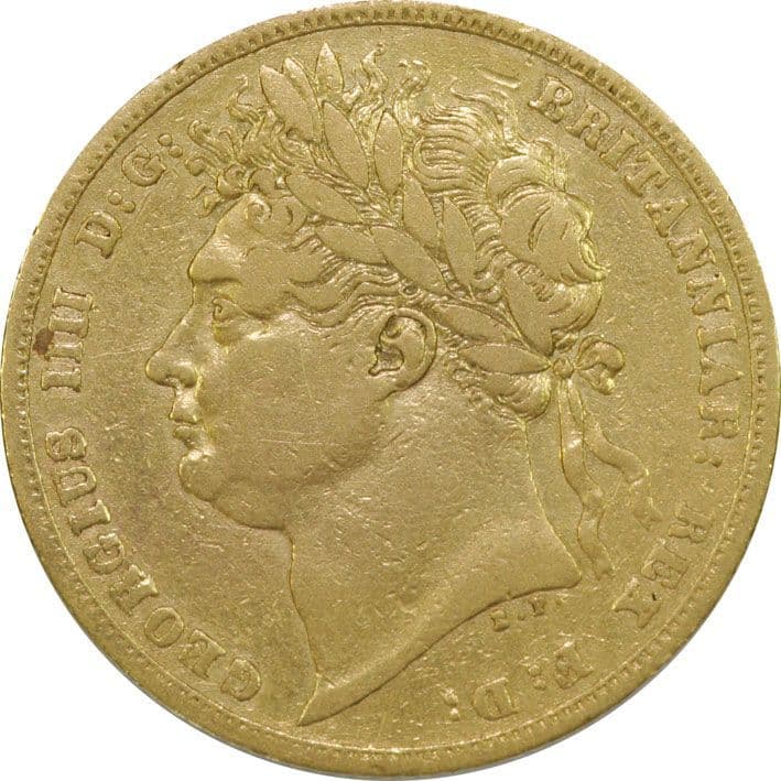 George IV Gold Sovereign 1821-25 in Fine to Very Condition
