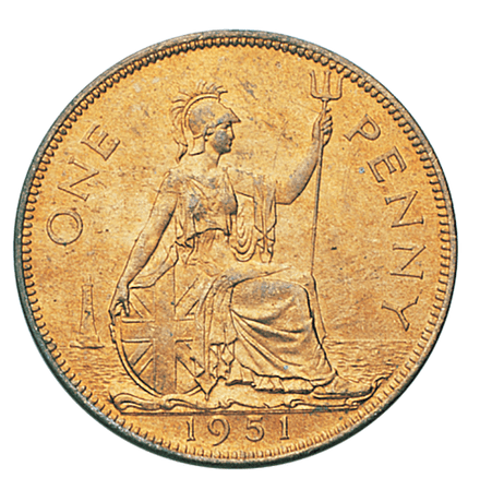 George VI British Penny 1951