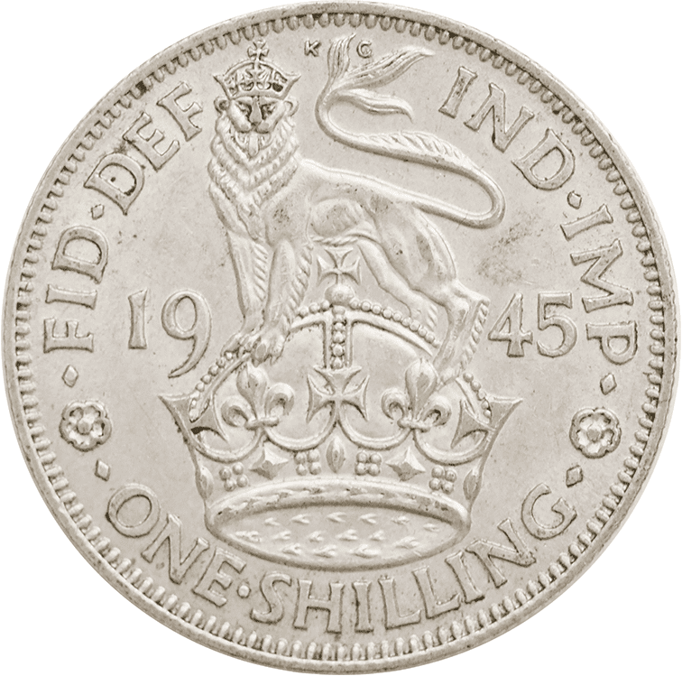George VI English Shilling 1937-46