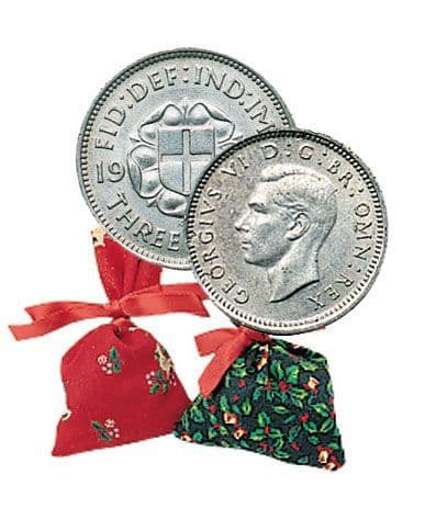 Georgian Bag of Silver Threepenny Pieces