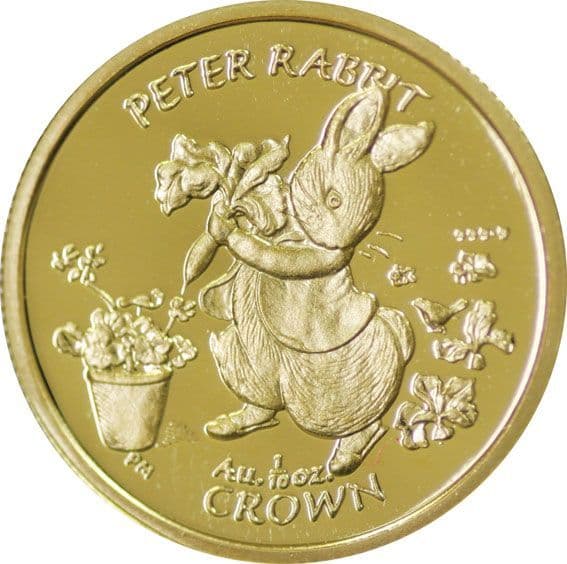 Gibraltar 2003 1/10th Peter Rabbit Proof Gold Crown