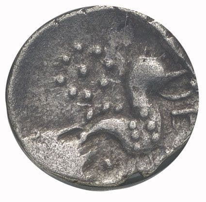 Iceni Quarter Stater Double Crescent F/VF Condition