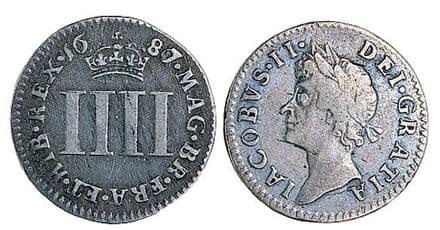 James II Silver Fourpence 1685-1688