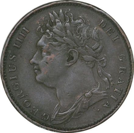 King George IV Copper Farthing 1821 - 1826