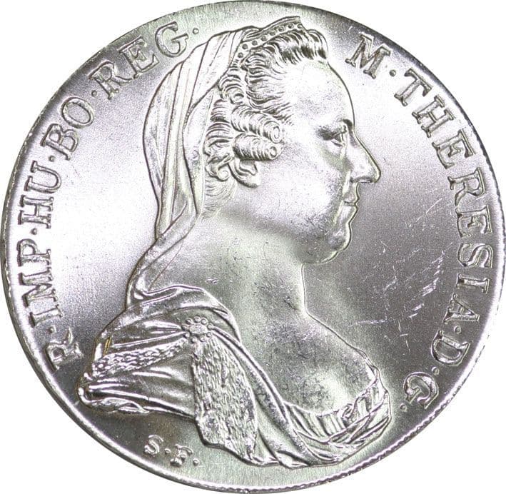 (本物)  Maria Theresa  1780 オーストリアシルバー Maria Theresa Silver Taler 1780