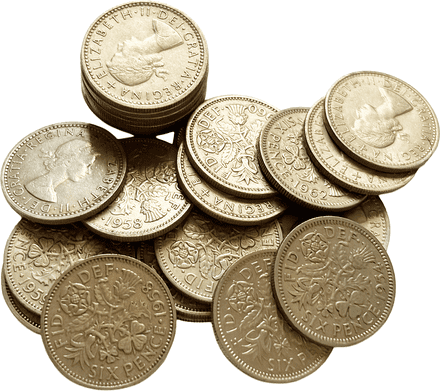 Mixed Date 1953-1966 Sixpences Bundle of 25 coins