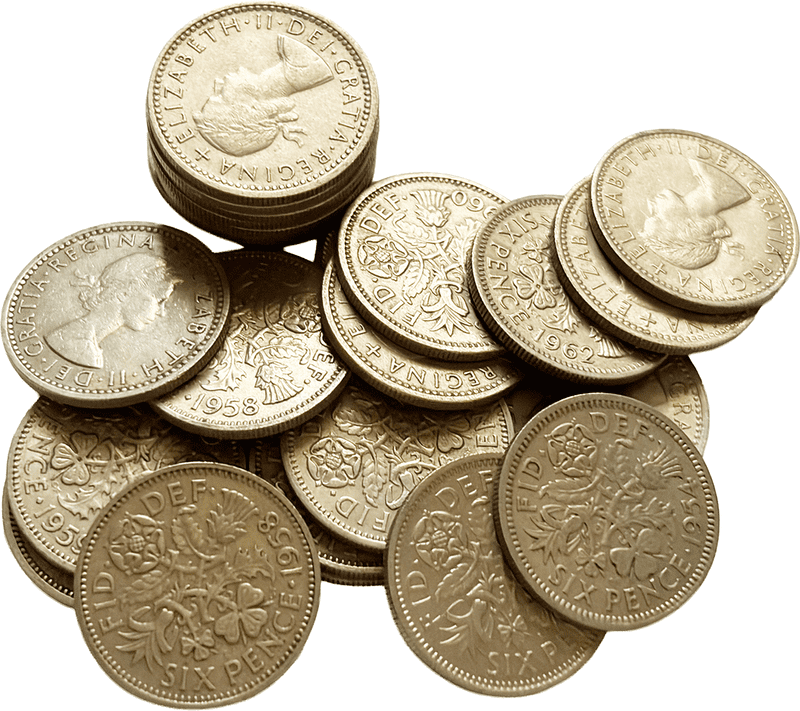 Mixed Date 1953-1966 Sixpences Bundle of 25 coins