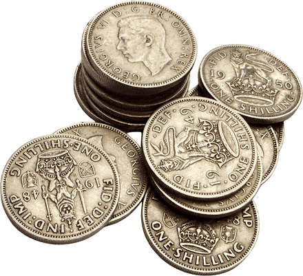 Mixed Date Bundle of 15  Shillings 1947-1951