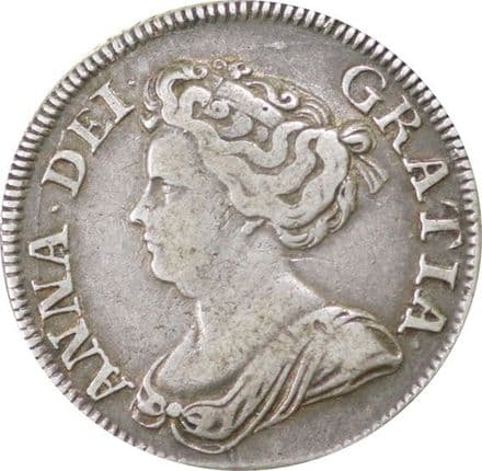 Queen Anne Silver Shilling 1702-14 Plain type