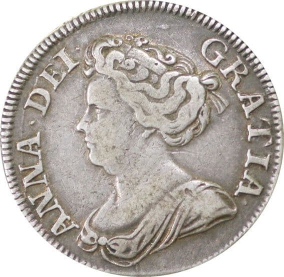 Queen Anne Silver Shilling 1702-14 Plain type