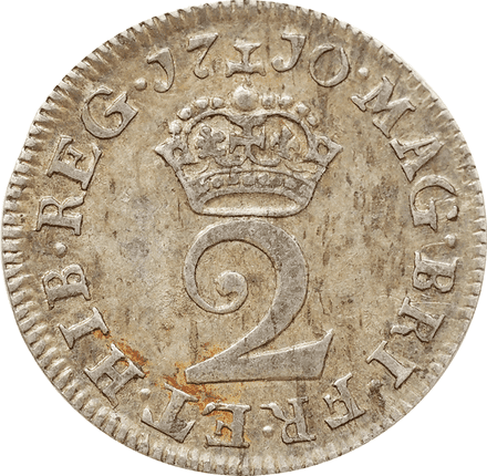 Queen Anne Twopence 1702 -1714 in VF Condition