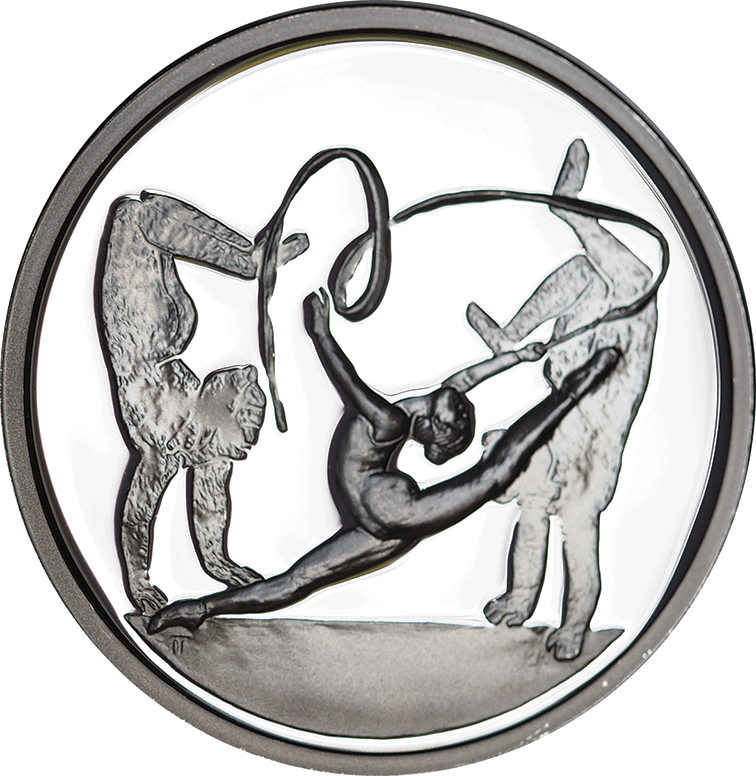 Silver Proof Coin 2004 Greek Olympics - Gymnastics