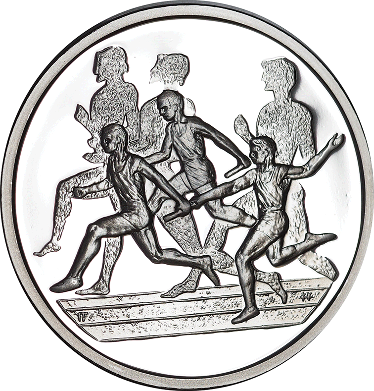 Silver Proof Coin 2004 Greek Olympics - Relay