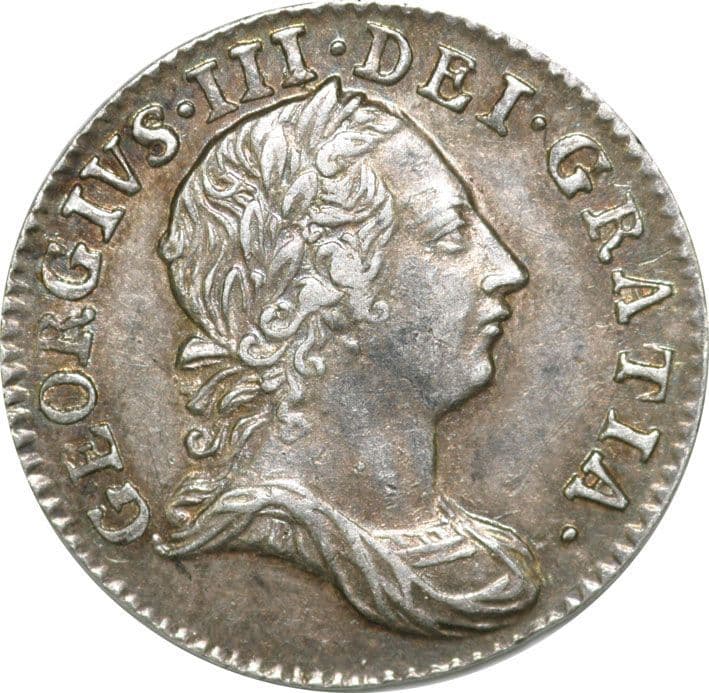 Silver Threepence of George III 1762-1763 in VF and Better