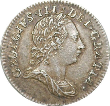 Silver Threepence of George III 1762-1763 in VF and Better