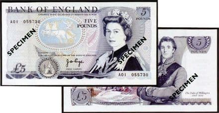 The Duke of Wellington £5 Banknote 1971