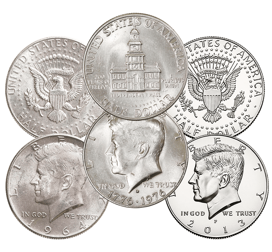 1964 Kennedy Half Dollar 3枚セット 銀貨 US President Kennedy Set of 3