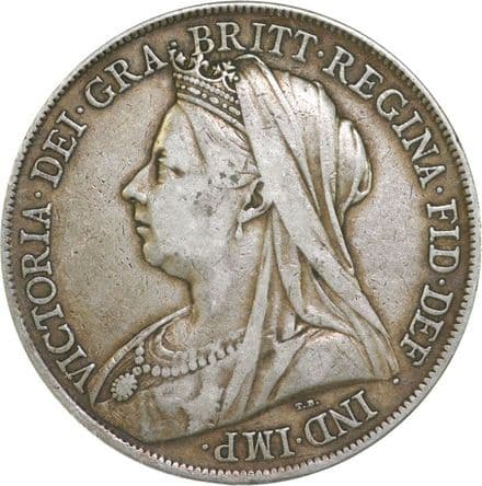 Victoria Old Head Silver Crown - Very Fine Condition