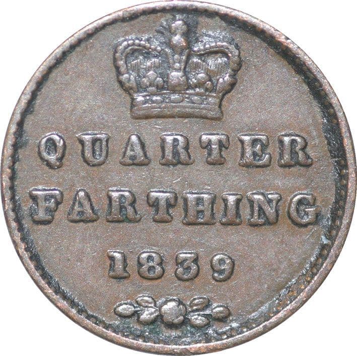 Victoria Quarter Farthing 1839-1868