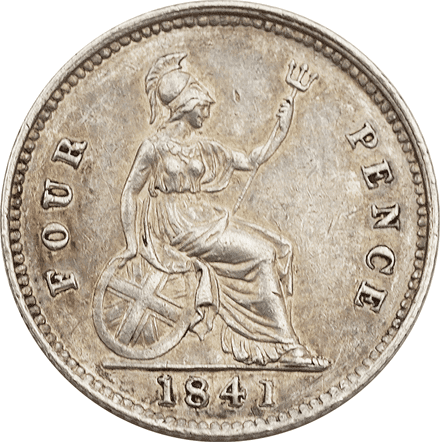 Victoria Silver Groat or Fourpence 1838-1855