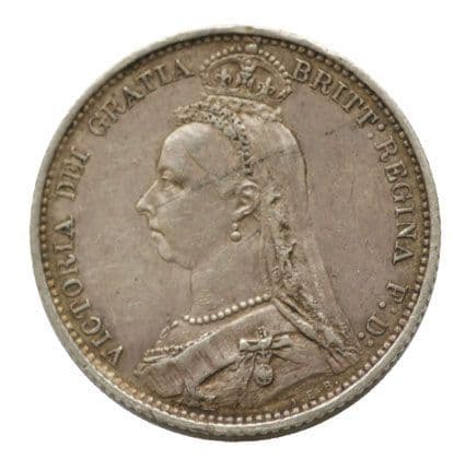 Victoria Sixpence 1887 coin in very fine condition