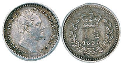 William IV Silver Three Halfpenny 1834-1837