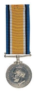 World War I Silver British War Medal 1914-1918