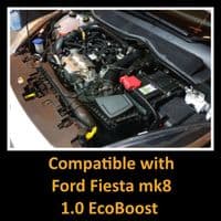 Black  Ramair Induction Kit for Ford Fiesta mk8 1.0 Ecoboost  2017 onwards SKU: JSK-136-BK