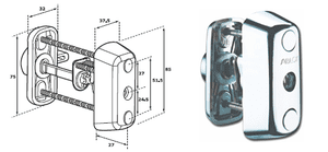 Abloy CY066 Finish Double Round Cylinder Escutcheons