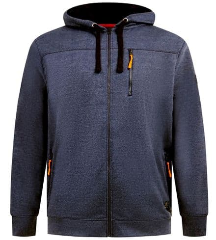 D555 FULL ZIP HOODY - NAVY MARL
