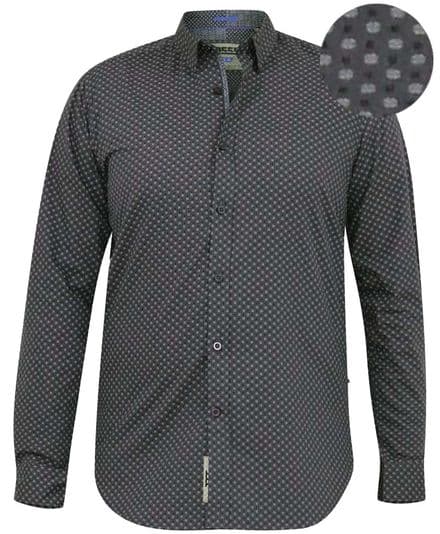 D555 LONG SLEEVED PATTERNED SHIRT - KEATON