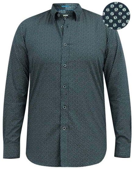 D555 LONG SLEEVED PATTERNED SHIRT - MORGAN