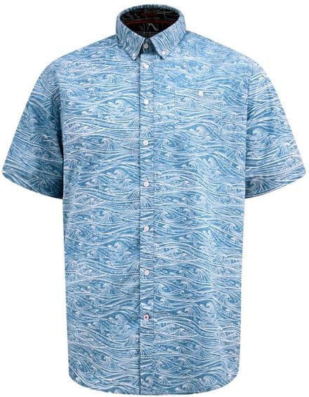 D555 WAVE PRINT SHIRT