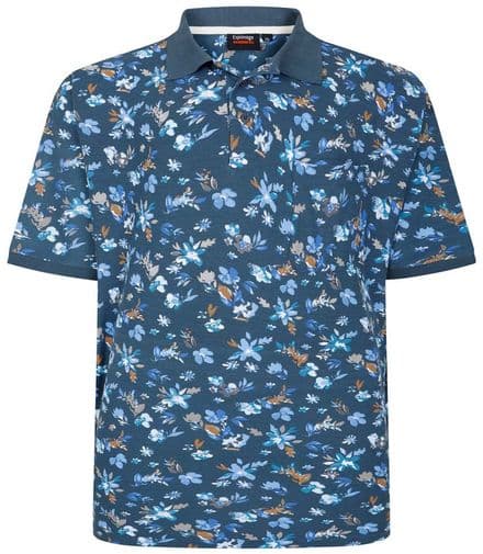 ESPIONAGE FLORAL PRINT POLO SHIRT