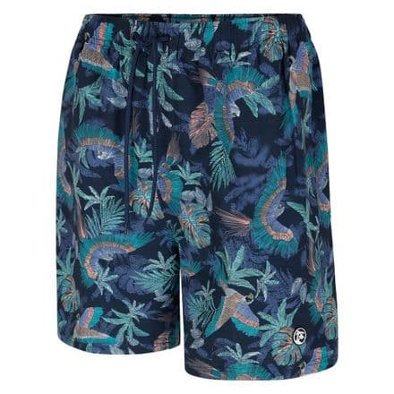 ESPIONAGE HAWAIIAN BIRD PRINT SWIM SHORTS