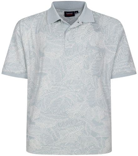 ESPIONAGE LEAF PRINT POLO SHIRT