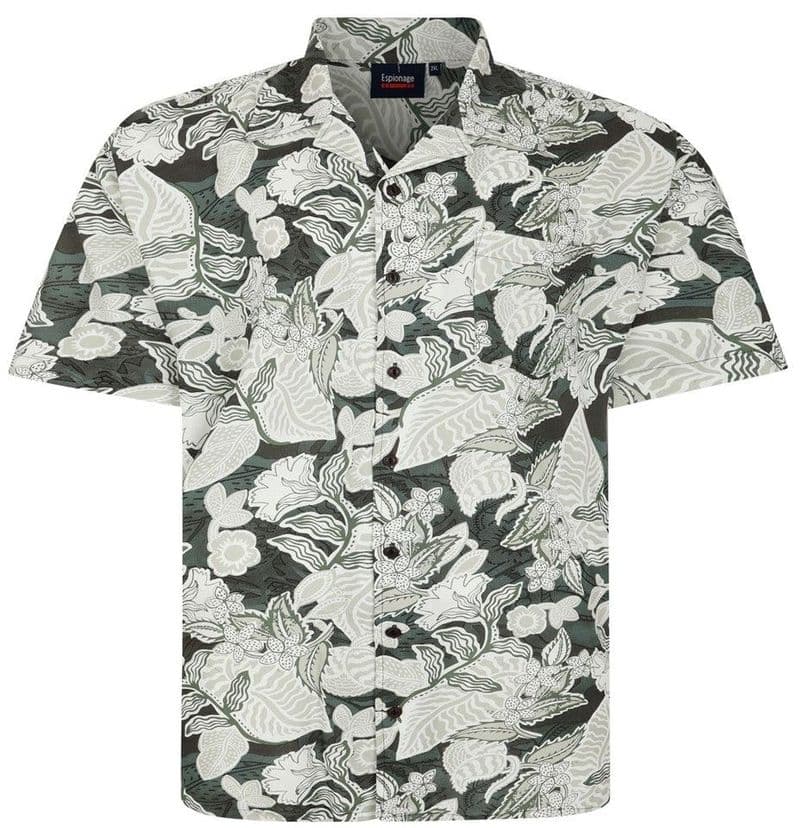 espionage leaf print Shirt 2xl 3xl 4xl 5xl 6xl