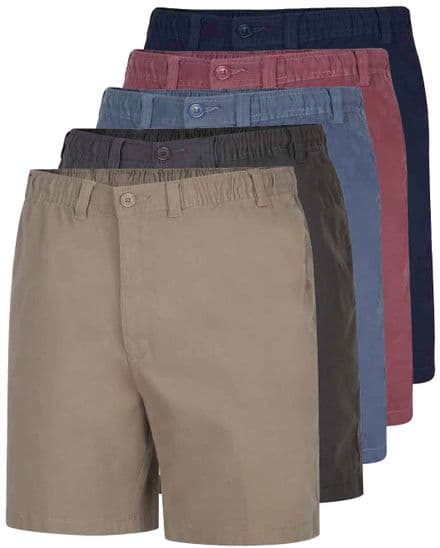 ESPIONAGE STRETCH COTTON ELASTICATED WAIST SHORTS