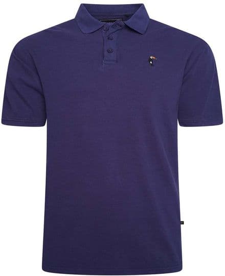KAM BIRD LOGO POLO SHIRT - NAVY