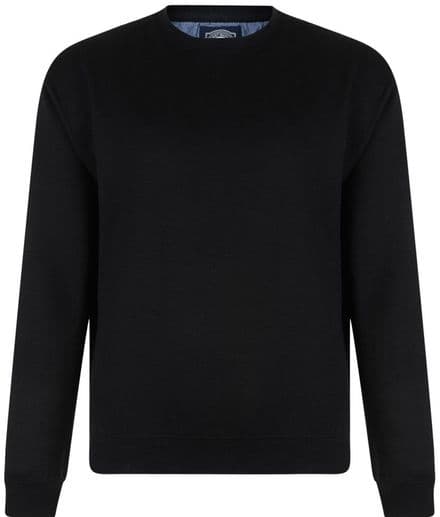 KAM CREW NECK SWEATHSIRT - BLACK