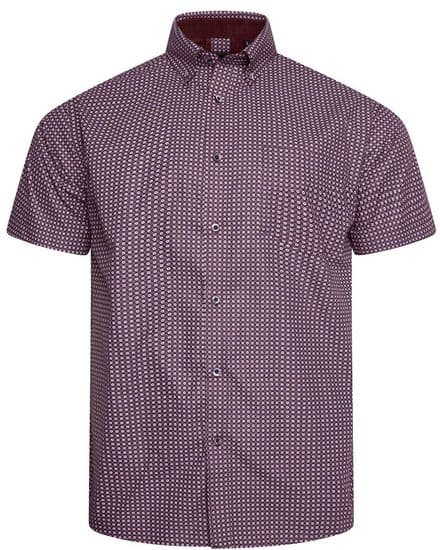 KAM GEOMETRIC PATTERNED SHIRT - FIG