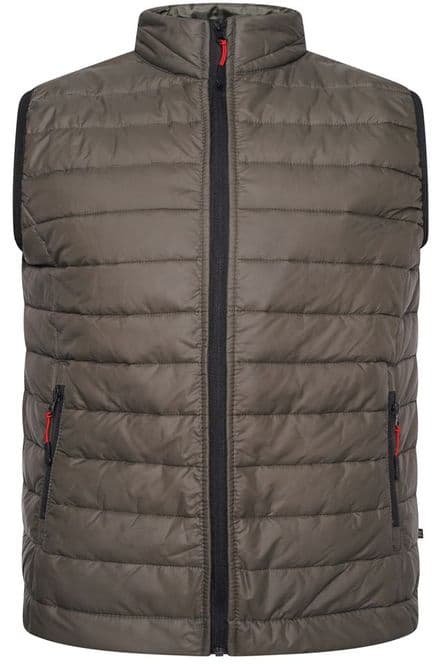 KAM QUILTED GILET / BODWARMER - KHAKI