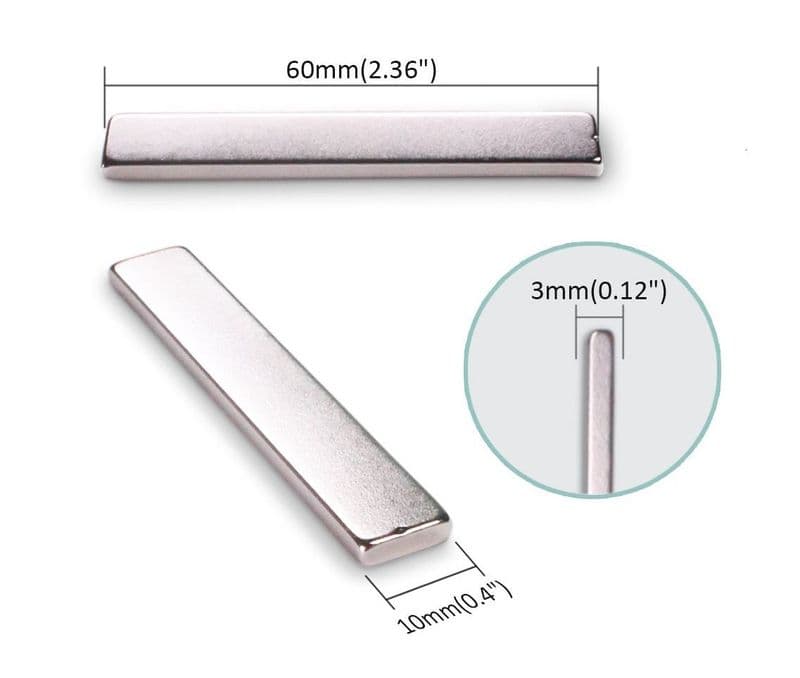 Thick neodymium bar magnet