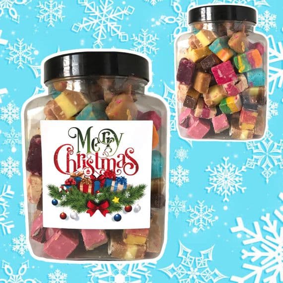 1.5kg Christmas Fudge Mix Jar